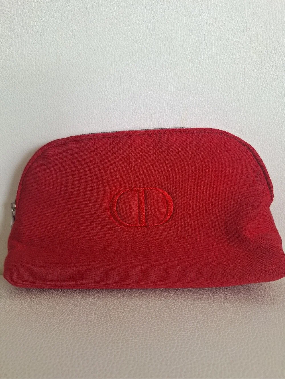 Christian Dior Red Cosmetic Pouch NWOT